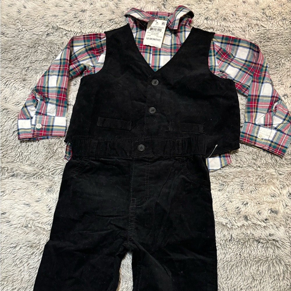 First impressions baby boy matching set